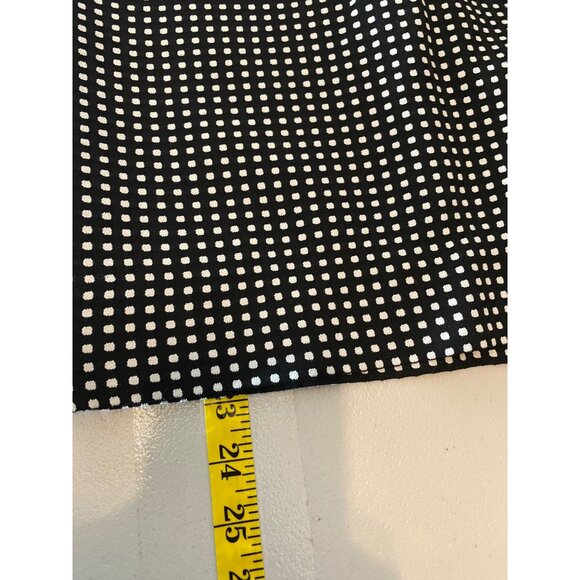 White House Black Market Black WHBM Polka Dot Pencil Skirt Size 4 - Picture 5 of 9